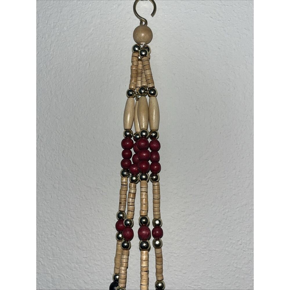 Macramé Inspired Vintage Beaded Plant Holder - Picture 4 of 5